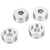 RC Front Hub Nut Axle Nut with O Ring Aluminum Alloy for ARRMA 1/7 1/8 for RC Accessories Parts Silver