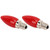 2PCS E12 4LEDS SMD2835 Candelabra Bulb 220V 1.5W Glass Chandelier Light Bulb Candle Bulb for Ceiling Wall Sconce Red
