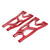 RC Front Rear Lower Suspension Arm Aluminum Alloy Replacement Lower Suspension Arm Parts for Traxxas X MAXX 1/5 RC Car Red