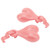 1 Pair Slipper Charm ABS Cute Stylish Hanging Shoe Decoration Charm Balls for Men Women Birthday Gift Pink