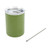 12oz 320ml Stainless Steel Coffee Cup Portable Insulated Coffee Travel Mug with Lid Straw Green