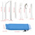 7 Pcs Portable Flatware Set Reusable 304 Stainless Steel Fork Knife Spoon Chopsticks Straw Cleaning Brush Travel Cutlery Set