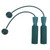1 Pair Jumping Rope Adjustable Cordless Skipping Rope with Double Ball Bearings for Men Women and Children Blue