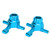 Aluminum Alloy Front Knuckle Arms Steering Cup for Tamiya TT02 1/10 RC Car Upgrade PartsBlue