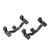 2Pcs Aluminum Alloy Pull Rod Base Metal Pull Rod Base Seat for WPL C24 C14 C14K C24K 1/16 RC CarBlack