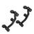 2Pcs Aluminum Alloy Pull Rod Base Metal Pull Rod Base Seat for WPL C24 C14 C14K C24K 1/16 RC CarBlack