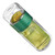 280ml Tea Water Separation Cup Double Layer Insulation Transparent Tea Infuser Bottle for Daily Green