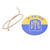Ukraine Flag Pendant Fine Handicraft Composite Wood Ukraine Necklace Pendant Environmental Friendly Reusable Ukraine Jewelry Round Shield