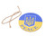 Ukraine Flag Pendant Fine Handicraft Composite Wood Ukraine Necklace Pendant Environmental Friendly Reusable Ukraine Jewelry Round Shield
