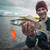 Trout Lures Trout Blinkers for Fishing Trout Lures for Trout3.5g/3.4cm(Orange Yellow Dot)