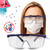 Anti Fog Windproof Anti Dust Full-Sealing Goggles Transparent Lens Wearable Nearsighted Glasses(dark blue )