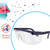 Anti Fog Windproof Anti Dust Full-Sealing Goggles Transparent Lens Wearable Nearsighted Glasses(dark blue )