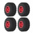 4 PCS RC Wheels and Tires Aluminum Alloy Fits for TRAXXAS 1/18 TRX4M Remote Control Car Red