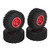 4 PCS RC Wheels and Tires Aluminum Alloy Fits for TRAXXAS 1/18 TRX4M Remote Control Car Red