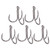 5Pcs Treble Hooks High Carbon Steel Rust Resistant Triple Barbed Hook Fishing Equipment Accessories 5/0