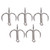 5Pcs Treble Hooks High Carbon Steel Rust Resistant Triple Barbed Hook Fishing Equipment Accessories 5/0