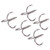 5Pcs Treble Hooks High Carbon Steel Rust Resistant Triple Barbed Hook Fishing Equipment Accessories 5/0