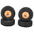 4pcs 1in Rubber Tires Aluminum Alloy Wheel Rims Fit for Axial SCX24 90081 AXI00001 AXI00002 1/24 Crawler CarGold