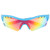 Outdoor Sunglasses Windproof UV Protection TR Ergonomics Riding Sunglasses for Hiking Children Blue Frame Red Lens