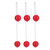3 Pairs Ladder Golf Ball Toss Bolas Set Replacement Sports Balls Red
