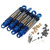 4pcs RC Shock Absorber Set RC Dampers 43mm Aluminum Threaded Shock Absorbor For Axial SCX24 1/24 Crawler Dark Blue