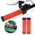 1 Pair Bicycle Cycling Handle Bar Anti-slip Grips Lock On Mountain Bike Handlebar Grip(red )