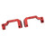 2Pcs Caster Blocks C Hub Aluminium Alloy High Strength Reduce Vibration Aluminium Caster Blocks for Traxxas 1/10 MAXX2 0 Red