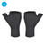 A Pair Polyurethane Black Thumb Wrap Soft Breathable Half Finger Hand Protector Gloves for Sports SprainL