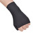 A Pair Polyurethane Black Thumb Wrap Soft Breathable Half Finger Hand Protector Gloves for Sports SprainL