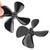 (2Pcs/set) For Model Drone Boat Fishing Ship Propeller Accessories 4‑Blades Propeller