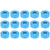 15pcs M3 Countersunk Screw Washer Aluminium Alloy Concave Gasket Fit for RC ModelBlue
