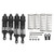 4pcs RC Front Rear Shock Absorbers for LOSi Lasernut U4 Tenacity 1/10 Off Road VehiclesBlack