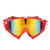 Motorcycle Goggles PC Sponge Adjustable Protective Sunglasses Motorbike Accessories for Off Road Riding Hiking Red Frame Red Goggles Lens