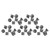 35Pcs Plastic Dice Kit Pearl Pattern White Numbers Polyhedral Dices for Game Desktop Education Black