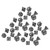 35Pcs Plastic Dice Kit Pearl Pattern White Numbers Polyhedral Dices for Game Desktop Education Black