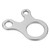 10Pcs 3‑Hole Quick Knot Tent Cord Runner Fastener Wind Rope Buckle(Silver)