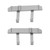 Metal Pedal Aluminum Alloy Exquisite Side Plate Pedals for D90 for D91 for D96 for D99 for D99S 1/12 RC Climbing CarR790S Silver