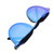 Round Polarized Sunglasses Lightweight Round Frame Polarized Lens Trendy Sunglasses Black Frame Ice Blue Lens