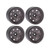 4 Pcs RC Car Wheel Hubs 1.9in Wear Resistance Iron RC Crawler Wheel Rims Hub Replacement for Axial Titanium Color