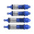4pcs Front Rear Shock Damper Aluminum Alloy Springs Damper Accessories Fit for TRAXXAS SLASH 1/10 RC Car Blue