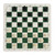 Chess Checkers Set PP Chess Pieces PU Imitation Leather Chess Board with Drawstring Velvet Bag Chess Game Set for Party Camping Green