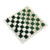 Chess Checkers Set PP Chess Pieces PU Imitation Leather Chess Board with Drawstring Velvet Bag Chess Game Set for Party Camping Green
