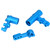 3PCS/Set Aluminum Steering Servo Saver for HSP 1:10 RC Model Car(Blue)