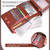 Men Large Capacity Genuine Leather Bifold Wallet RFID Blocking Vintage Credit Card Holder