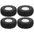 4Pcs 1/10 Remote Control Car 1.9in Alloy Wheel Hub and 115mm Rubber Tires RC AccessoryWhite