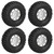 4Pcs 1/10 Remote Control Car 1.9in Alloy Wheel Hub and 115mm Rubber Tires RC AccessoryWhite