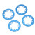 4Pcs 1.9in Wheel Outer Rings Rims High Abrasion Resistance CNC Machining Aluminum Alloy RC Wheel Rings Rims for 1/10 RC Blue