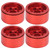 4pcs RC Aluminum Alloy Wheel Hubs for Axial SCX24 C10 JLU B‑17 1/24 RC Car PartsRed