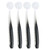 4Pcs TPR 100MM Artificial Soft Simulation Fishing Lure Bait Paddle T Tail Accessory6#black back