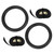 1Pair Exercise Gymnastic Hanging Rings Strength Training Indoor Fitness Supply Black